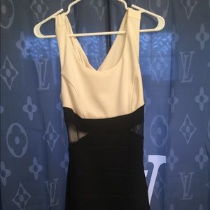 Ruby Fox size large knee length dress NWT black and white